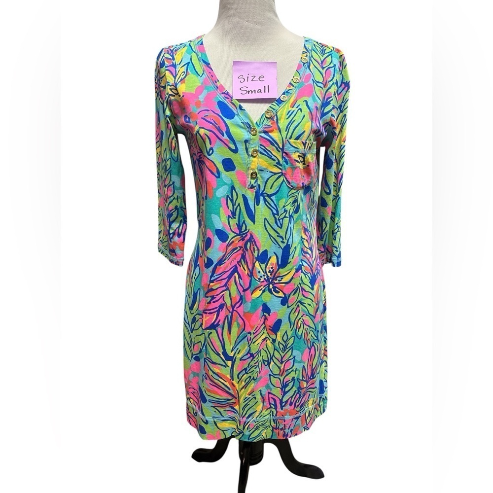 Lilly Pulitzer cotton three-quarter length sleeve dress